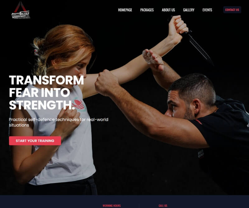 Prototactics desktop site