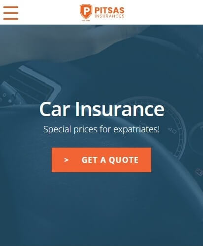 Pitsas Insurances mobile site